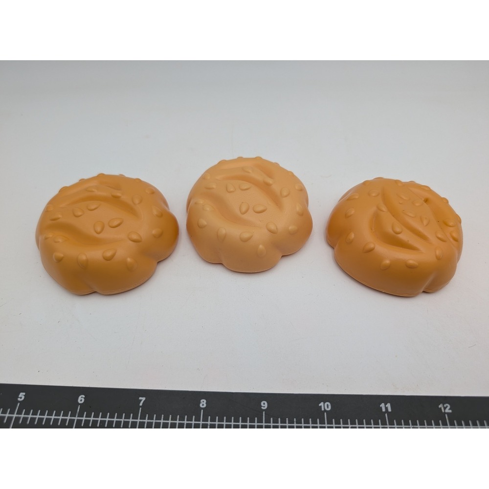 Little‎ Tikes Play Food Tan Hamburger Buns Seeded Top 3 Piece Replacement Set